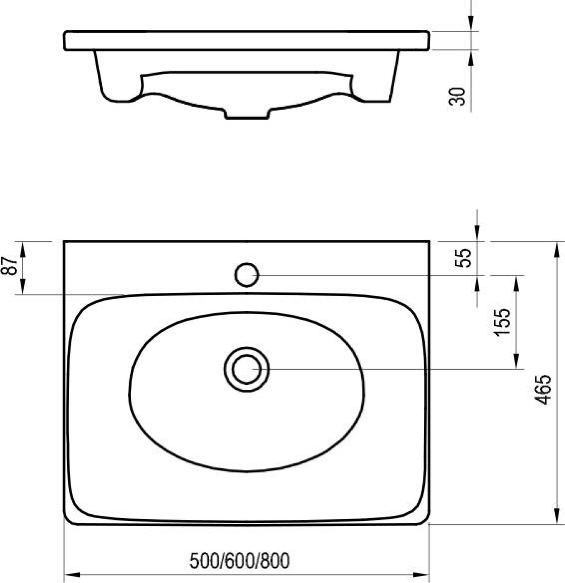 Раковина 80 см Ravak Balance 800 XJX01280000