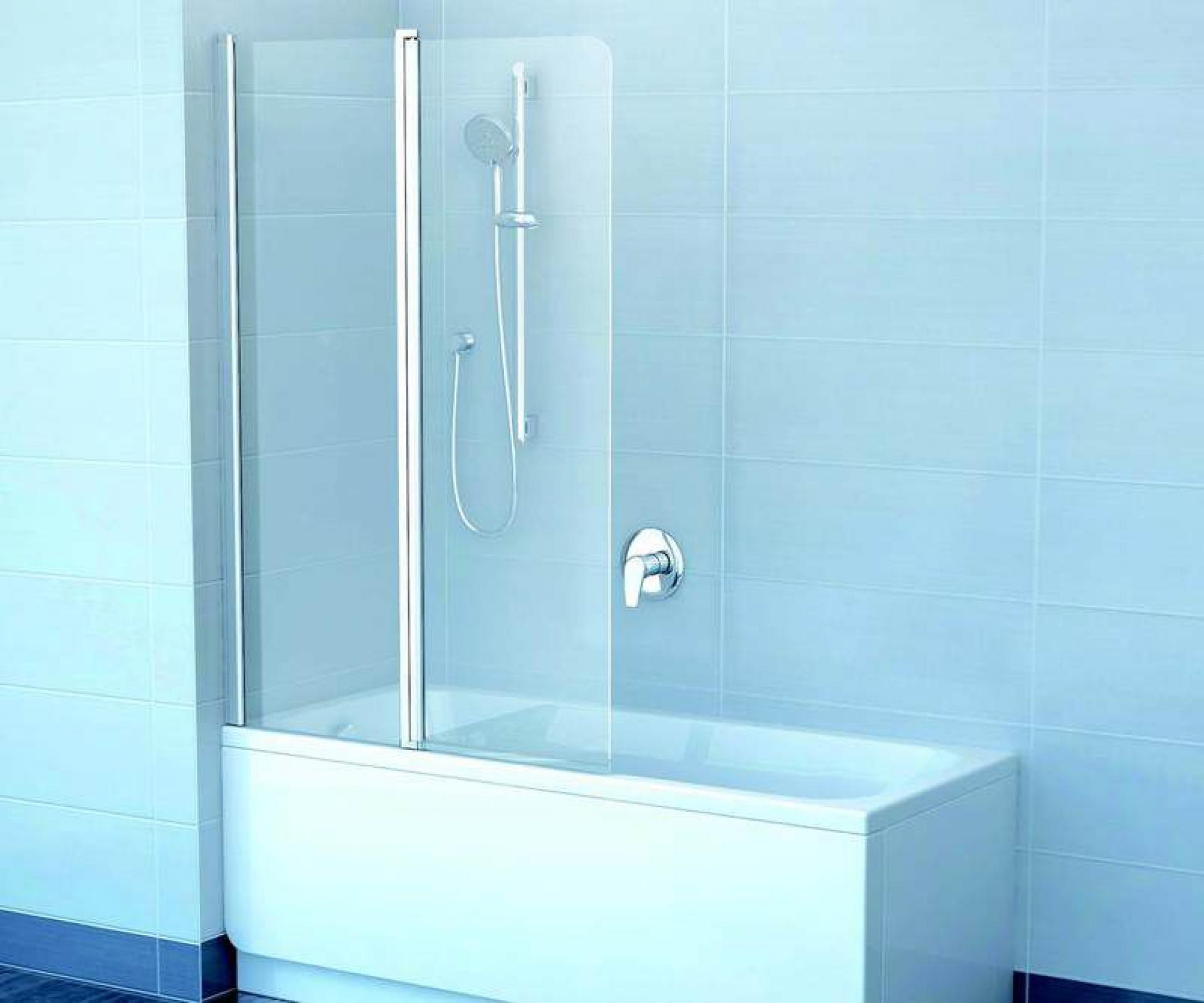 Шторка для ванны Ravak Chrome CVS2-100 L сатин+транспарент 7QLA0U00Z1