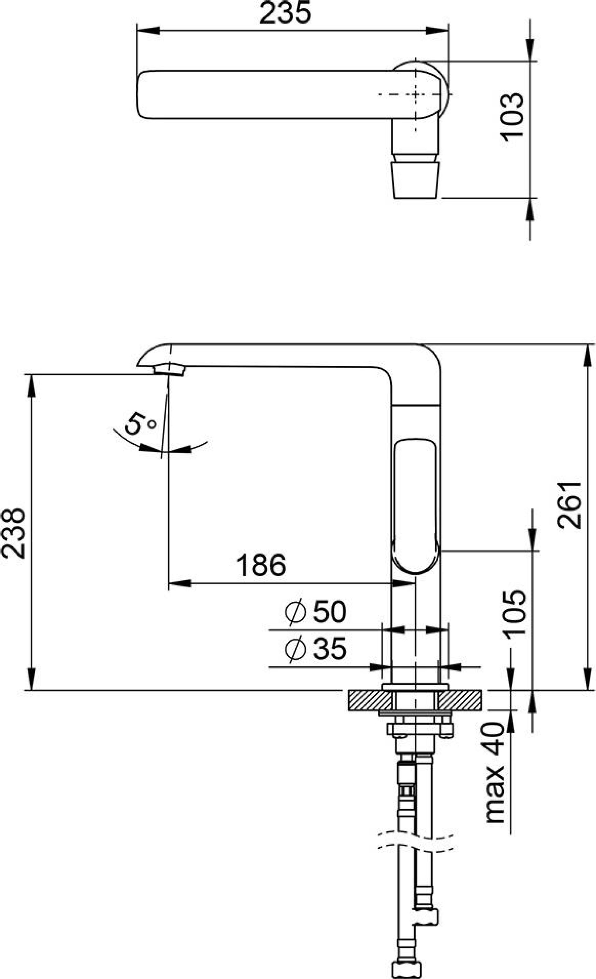 Смеситель для раковины Ravak Flat - FL 016.00 X070125, хром