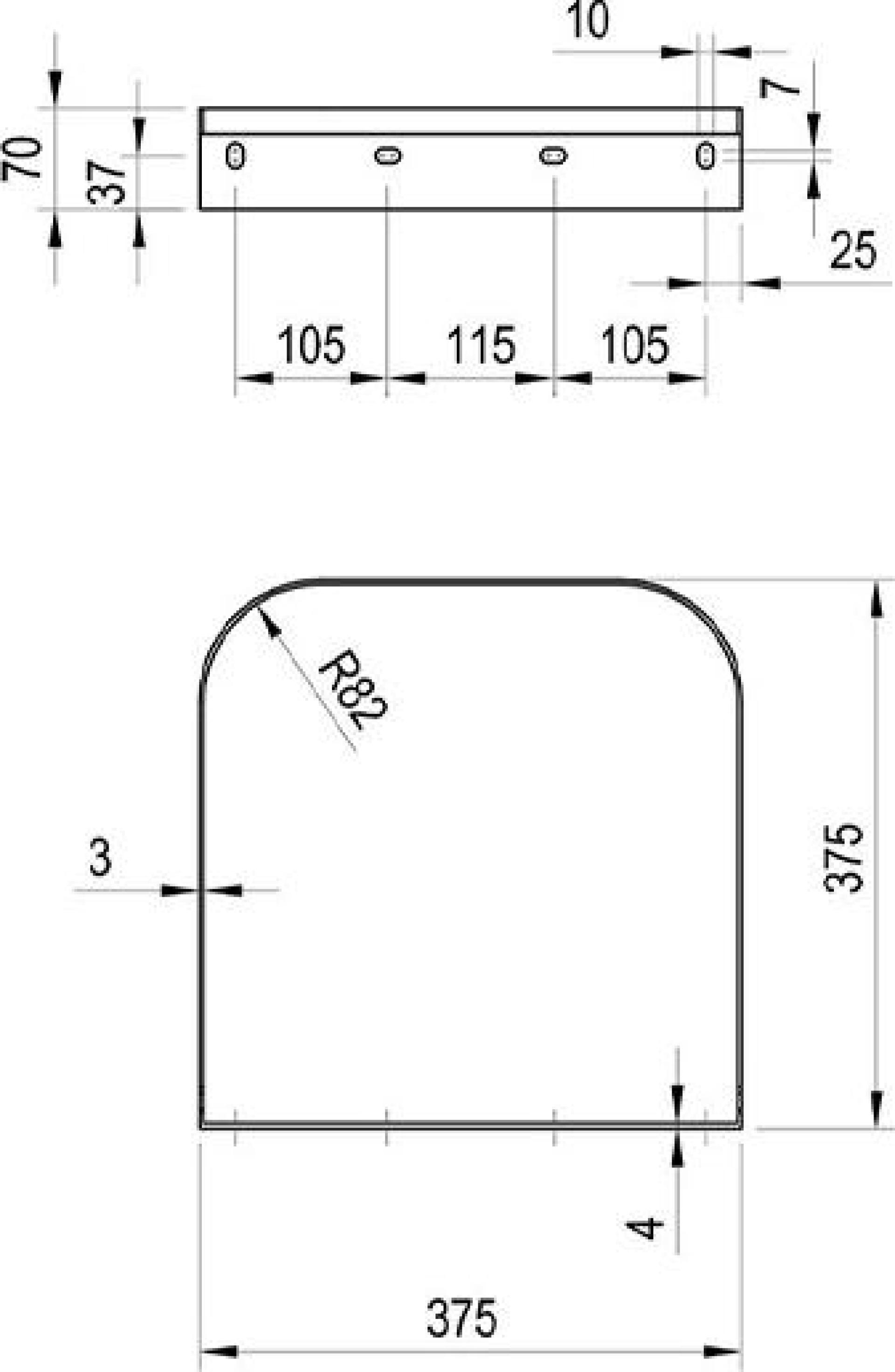 Консоль для раковины Ravak Yard X01782, черный