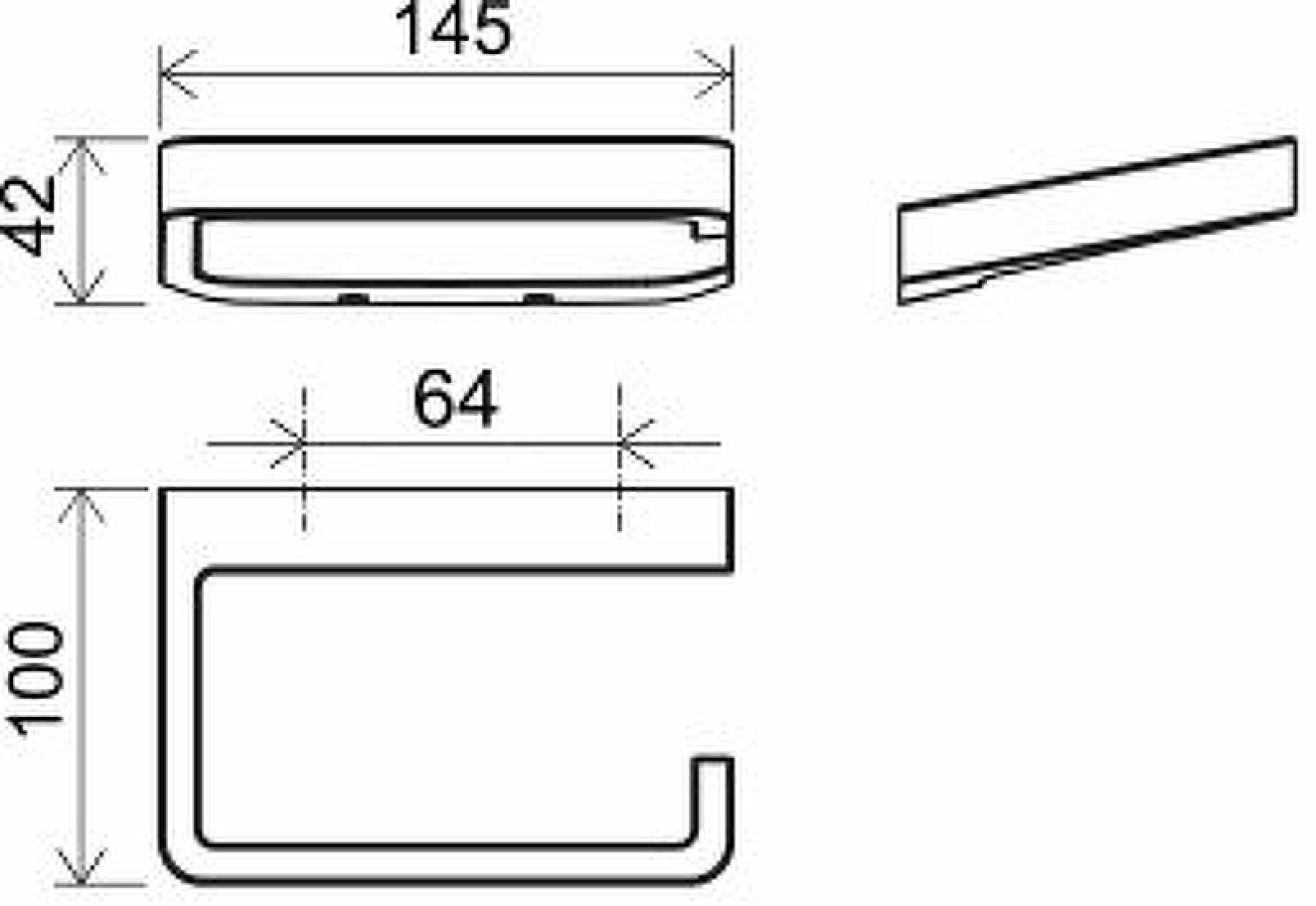 Держатель туалетной бумаги Ravak 10° X07P565 черный матовый