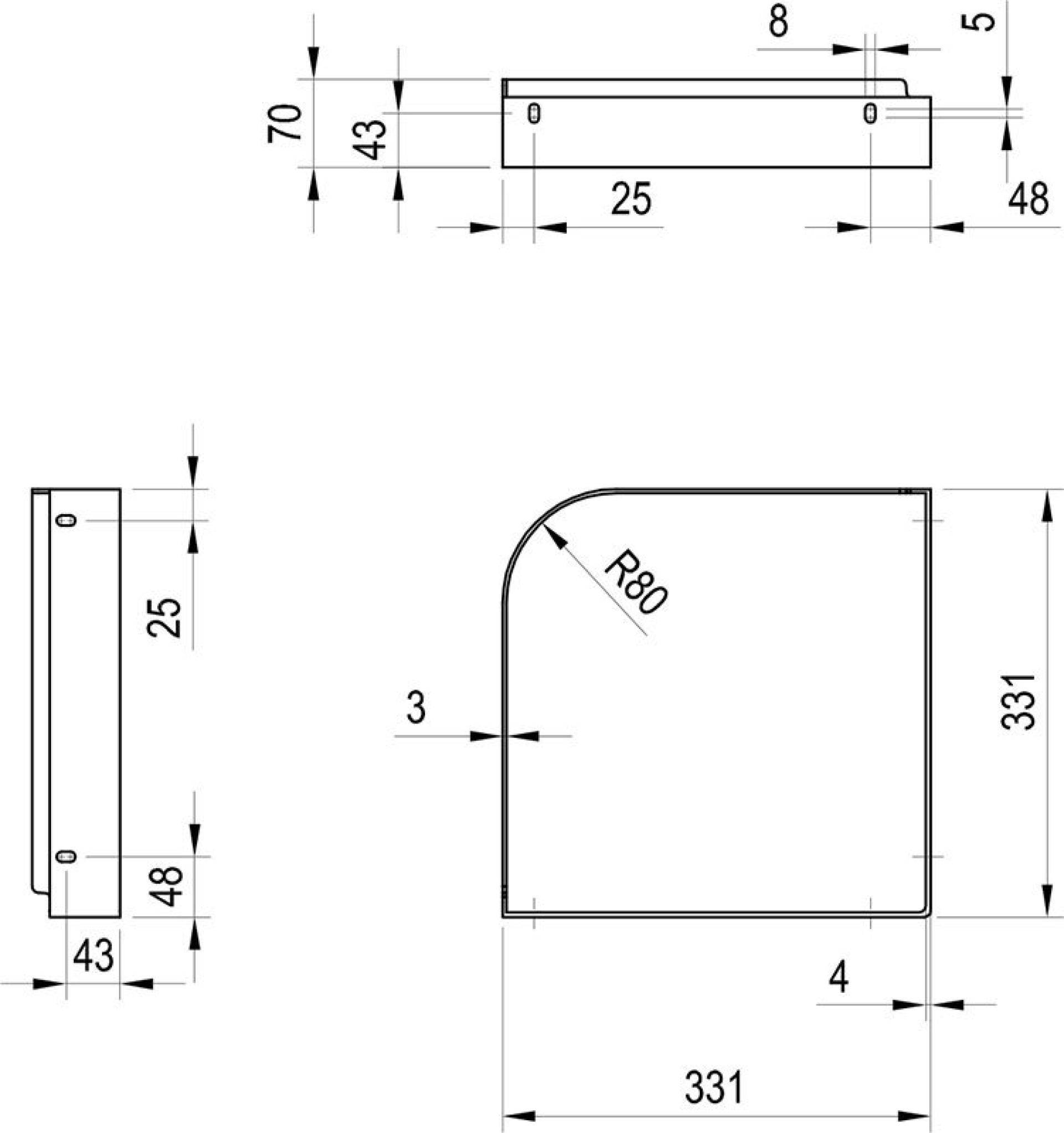 Консоль для раковины Ravak Yard X01780, черный