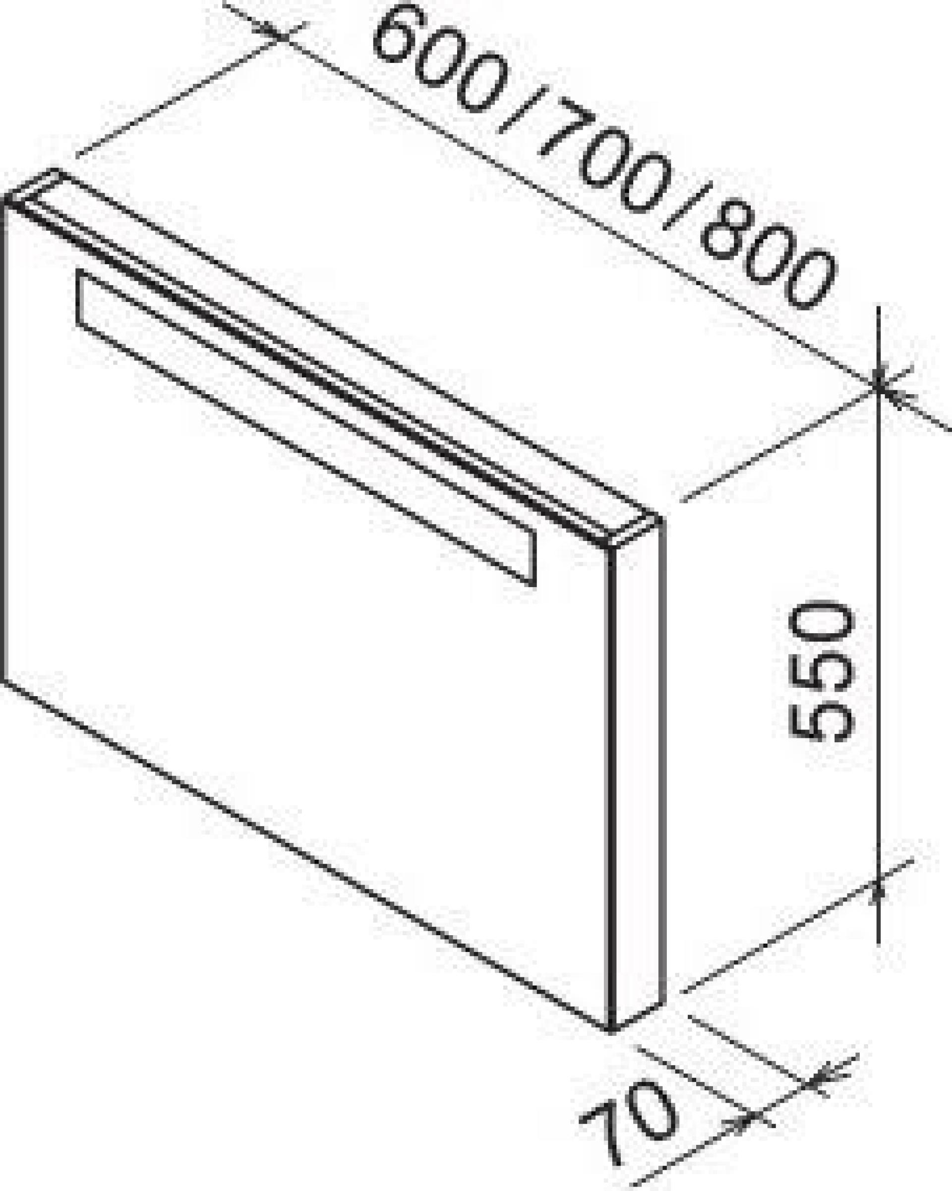 Зеркало 80 см Ravak Classic X000000940, латте