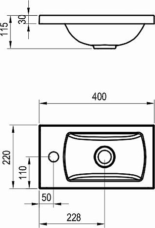 Тумба с раковиной Ravak 400 L 70508061 (тумба+раковина) белый