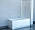 Шторка для ванны Ravak Chrome CVS1-80 L белый+стекло Transparent  7QL40100Z1